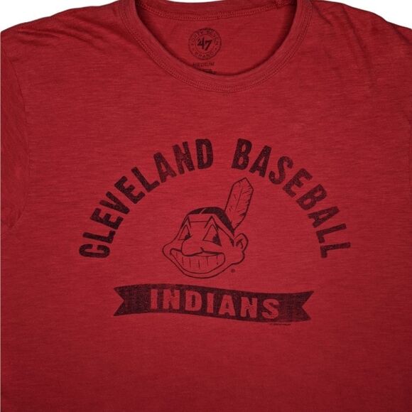 Cleveland Indians Men's Red Baseball Tee SZ M - Picture 2 of 3